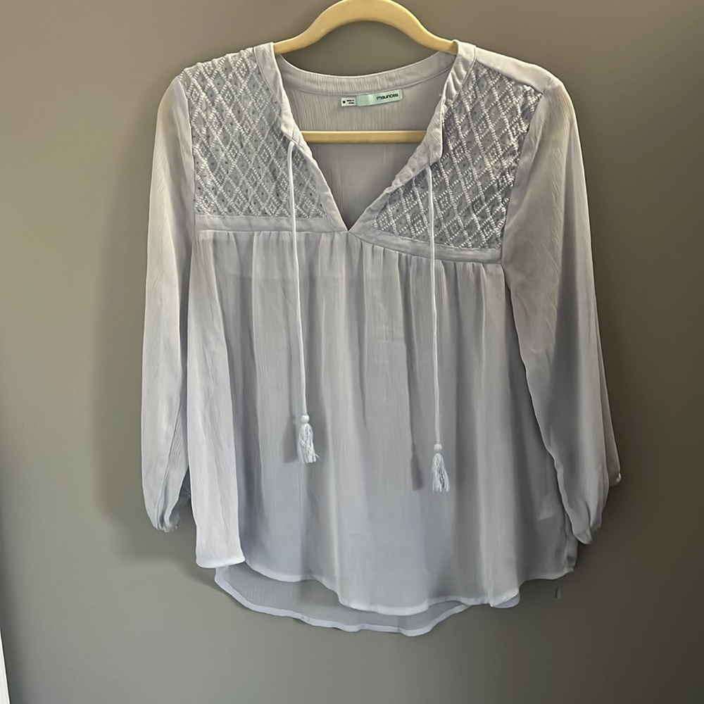 Light blue blouse
